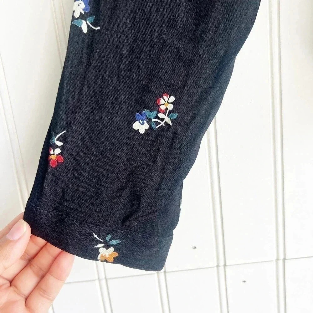 Rails Size Small Simone Wrap Top in Black Kyoto Floral Women’s - Picture 6 of 8
